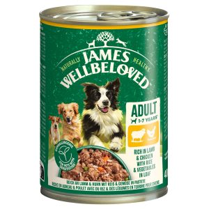 Dubbelpak: 12x400g James Wellbeloved Adult Dog Hypoallergenic Lam & Kip in paté nat hondenvoer