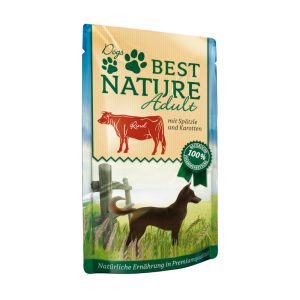 12 x 150g Best Nature hondenvoer rund & Spätzle natvoer voor honden
