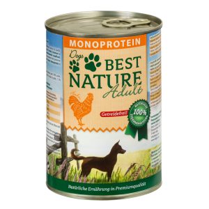 6x 400g Best Nature Adult Dog Monoprotein Kip natvoer voor honden