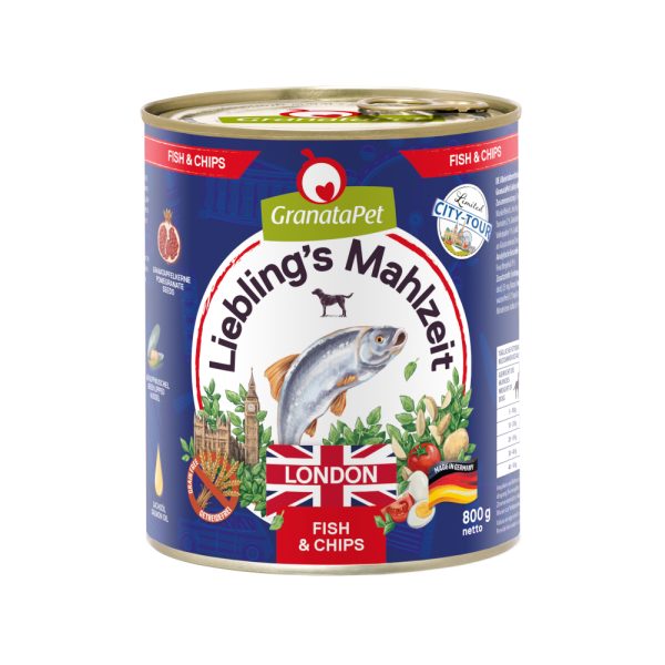 6 x 800g Granatapet Lievelingsmaaltijd City Tour London natvoer voor honden