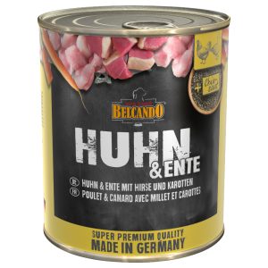 Voordeelpakket: Belcando Super Premium 12 x 800 g Hondenvoer - Kip & eend met gierst & wortelen