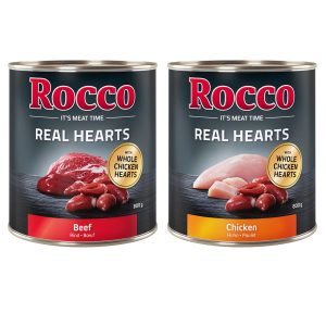 24x800g Real Hearts 2 verschillende smaken Rocco Hondenvoer