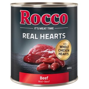 24x800g Real Hearts Rund met hele Kippenharten Rocco Hondenvoer