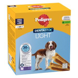 28 stuks Pedigree Dentastix Light: Dental Chews voor middelgrote honden (10-25kg) Hondensnacks