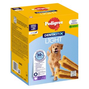 21 stuks Pedigree Dentastix Light: Dental Chews voor grote honden (>25kg) Hondensnacks