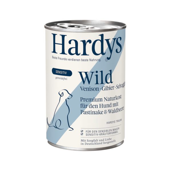 6x400g Hardys Senistive Wild natvoer voor honden