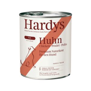 6x 800g Hardys Pure Kip natvoer voor honden