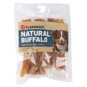 200g Flamingo natuurlijke snack buffel nek lint hondensnacks