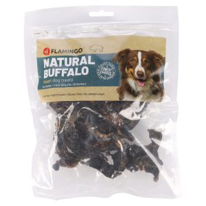 Dubbelpak: 2x200g Flamingo natuurlijke snack buffelhart hondensnacks