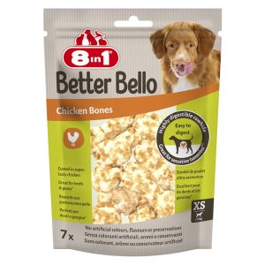 7 stuks 8in1 Better Bello kippenbotten maat XS hondensnacks