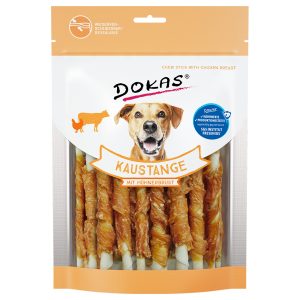 3x200g Kauwrollen met Kippenborst Dokas Hondensnacks