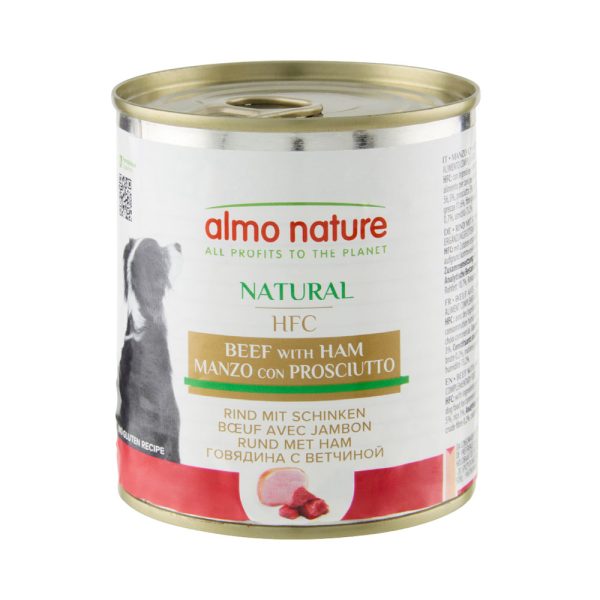 Voordeelpakket Almo Nature Classic 12 x  280 g / 290 g Hondenvoer - Rund met ham (290 g)