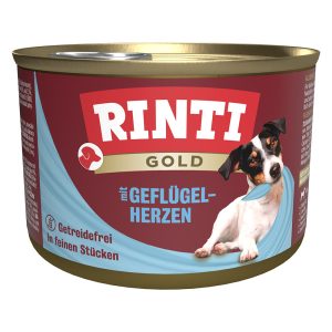 24 x 185 g Rinti Gold Hondenvoer - Gevogeltehart