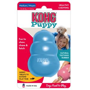 KONG Puppy Maat M Blauw Rubberen Puppyspeelgoed