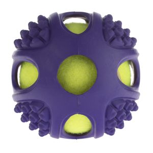 Hondenspeeltje Rubber-Tennisbal 2in1 2 stuks Ø10cm