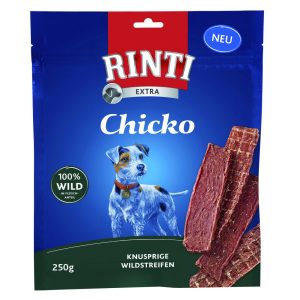 4 x 250 g Voordeelpakket RINTI Extra Chicko Wilde Honden Snacks