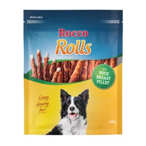 12x200g Eendenborstfilet Rocco Rolls Hondensnacks