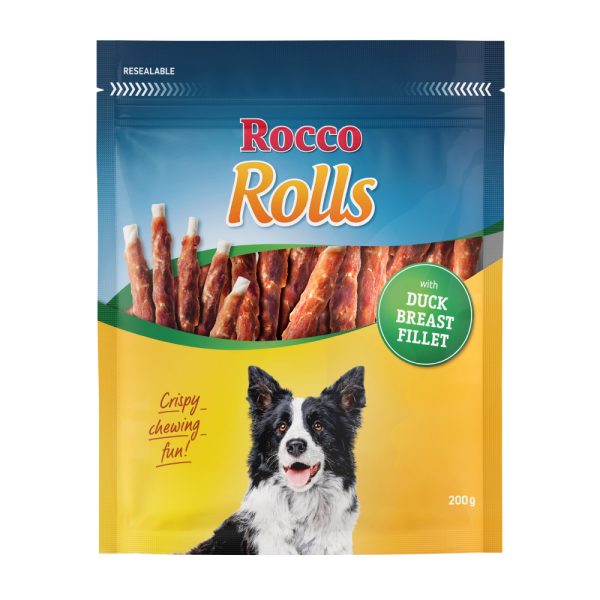 6x200g Eendenborstfilet Rocco Rolls Hondensnacks