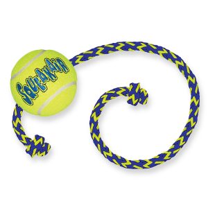 KONG SqueakAir Ball met Koord  2xM/L