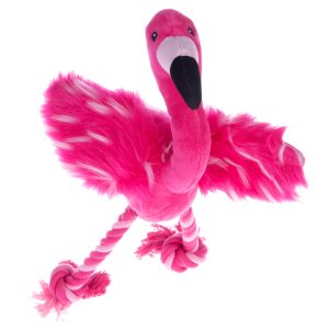 Hondenspeeltje Flamingo Met Touw 2 stuks