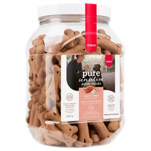 2x600g Zalm & Rijst MERA pure Sensitive Goody Hondensnacks