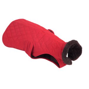 30 cm Ruglengte Hondenjas Gewatteerd Rood