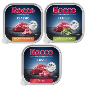 27x300g Gemengd Pakket (Rund puur, Magen, Kippenharten) Rocco Classic Hondenvoer