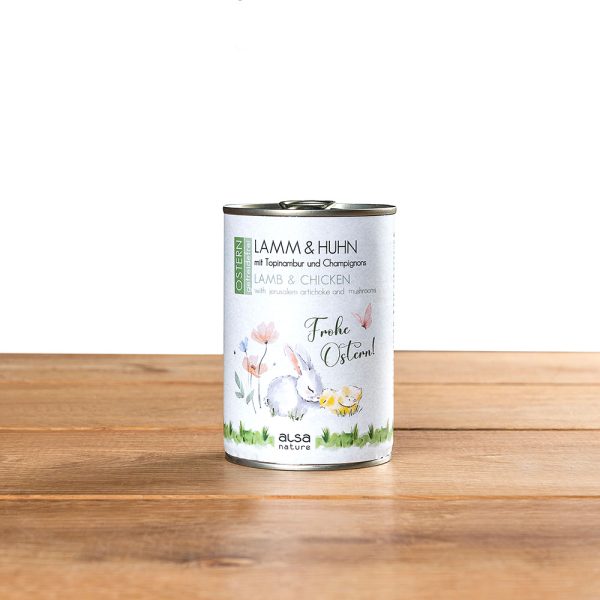 alsa-nature PASEN Lam & Kip met aardpeer en champignons, Aantal: 6 x 400 g, 400 g