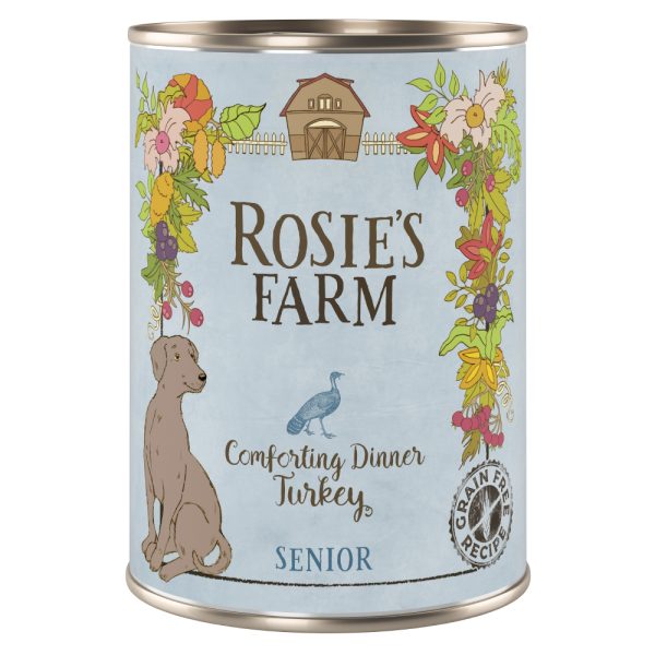 Voordeelpakket Rosie's Farm Senior 24 x 400 g Hondenvoer - Senior Kalkoen