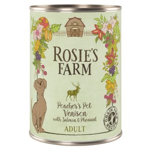 6x400g Adult Wild & Fazant met zalm Rosie's Farm Hondenvoer