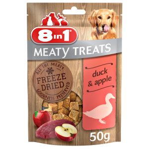 2x50g Meaty Treats 2 x eend & appel 8in1 Hondensnacks