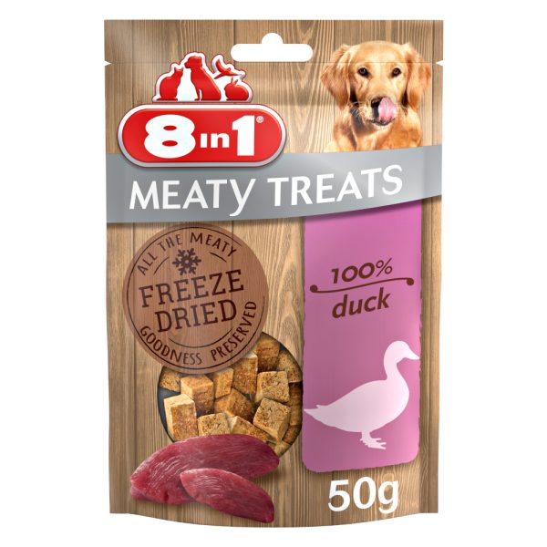 50g Meaty Treats Eendenborst 8in1 Hondensnacks