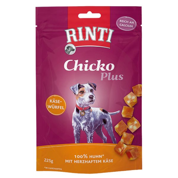 3x225g Rinti Chicko Plus Kaasblokjes Hondensnacks