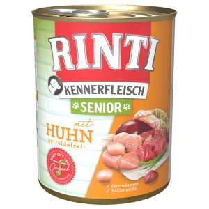 6x800g Senior "Kennerfleisch" Kip RINTI Hondenvoer