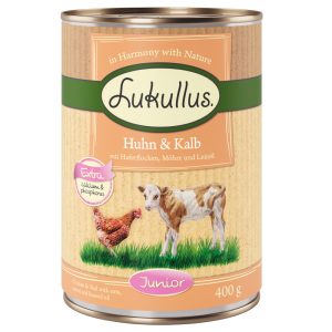 24x400g Junior Kip & Kalf Lukullus Hondenvoer