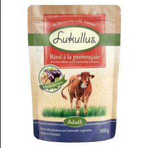6x300g Natuurkost Graanvrij Rund La Provencale Lukullus Hondenvoer