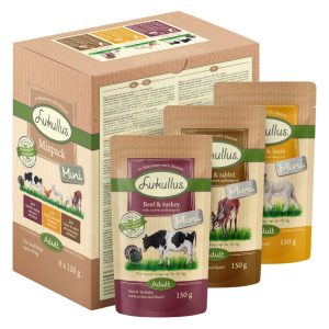 24x150g Mix (3 Smaken) Mini Vershoudzakjes Lukullus Hondenvoer