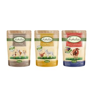 6 x 300 g Lukullus Naturkost Vershoudzakjes Adult Mix Graanvrij (3 varianten)