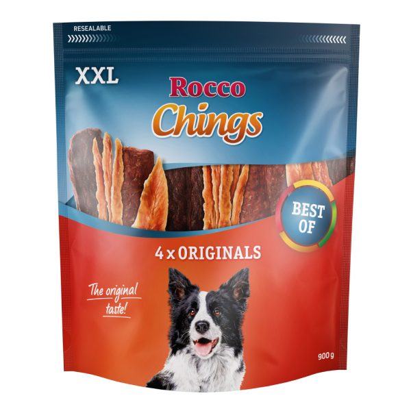900g Chings XXL Mix: kippenborst, eendenborst, rund Rocco Hondensnacks