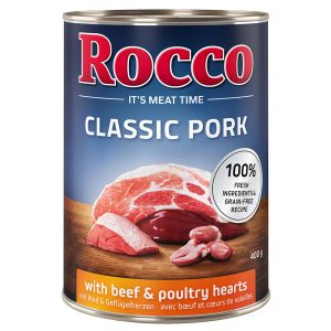 24x400g Rund & Gevogelteharten Classic Pork Rocco Hondenvoer