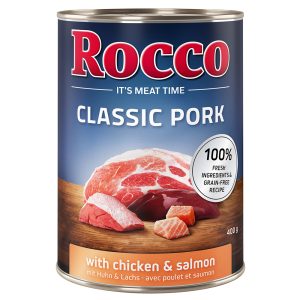 24x400g Kip & Zalm Classic Pork Rocco Hondenvoer