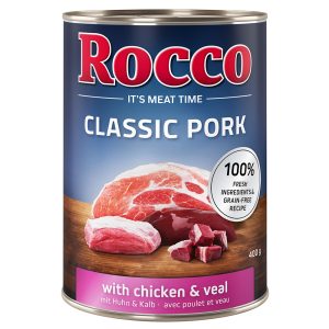 24x400g Kip & Kalf Classic Pork Rocco Hondenvoer