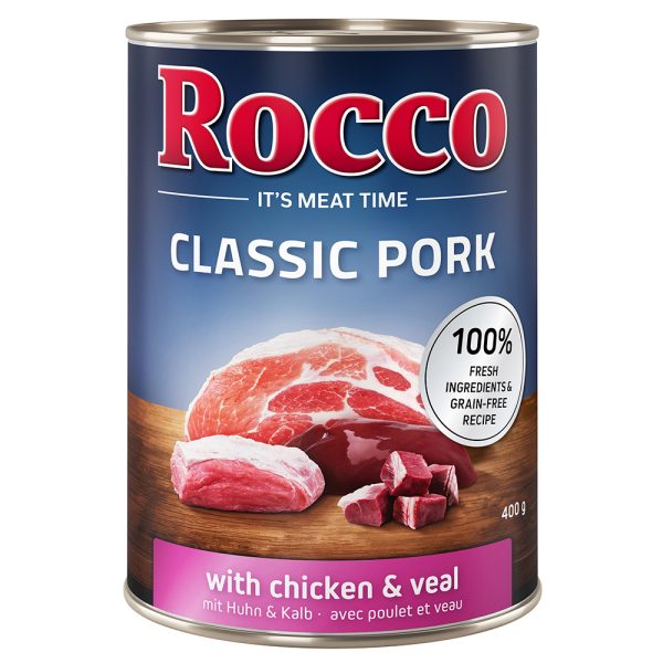 24x400g Kip & Kalf Classic Pork Rocco Hondenvoer