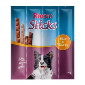 3x120g Sticks Rund & Kip Rocco Hondensnacks