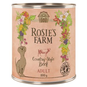 Voordeelpakket Rosie's Farm Adult 24 x 800 g Hondenvoer - Rund