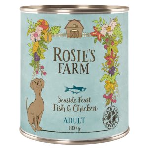 Voordeelpakket Rosie's Farm Adult 24 x 800 g Hondenvoer - Vis & Kip