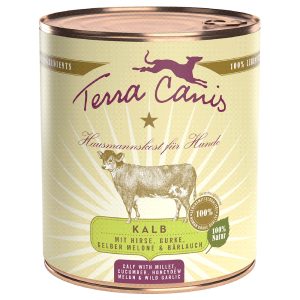 Terra Canis 6 x 800 g - Kalfsvlees met gierst, komkommer, gele meloen en wilde knoflook