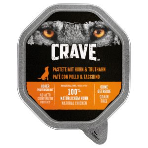 Crave Adult Pastei Hondenvoer  - 7 x 150 g Kip & Kalkoen
