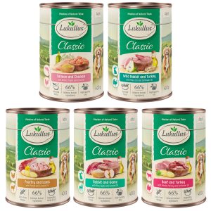 6x400g Naturkost Adult (5 soorten) Lukullus Hondenvoer nat