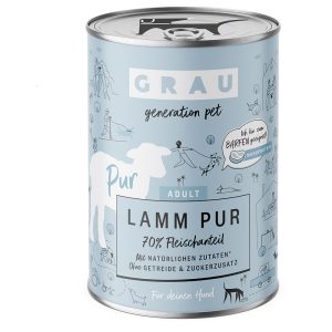 GRAU Hondenvoer 6 x 400 g - Lam Puur met Lijnzaadolie